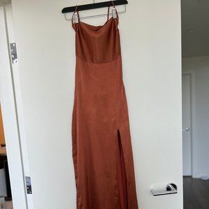 Urban Outfitters Cowl Neck Rust Maxi Dress, Size M-M
